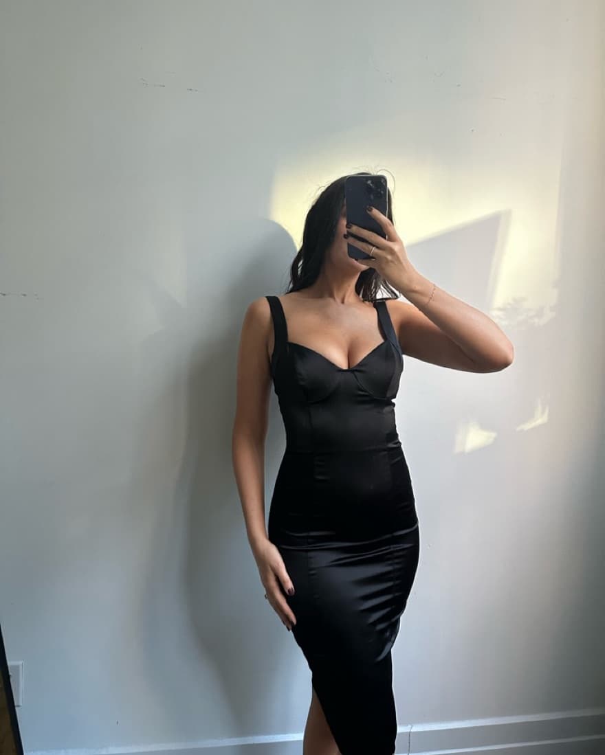 Vintage Y2K Satin Bustier Dress - Image 4