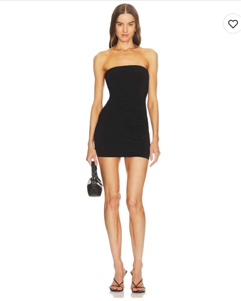 Norma Kamali Black Strapless Dress - Image 2