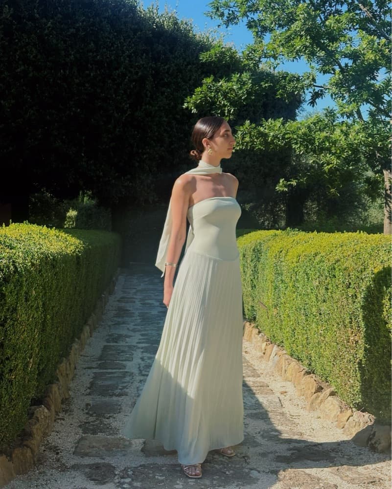 Meshki Caira Chiffon Maxi - sage  - Image 3