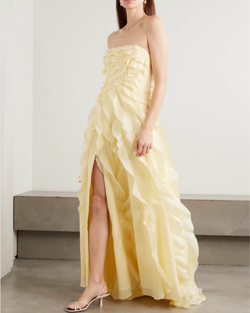 Yellow aje ruffle Dress - Image 1