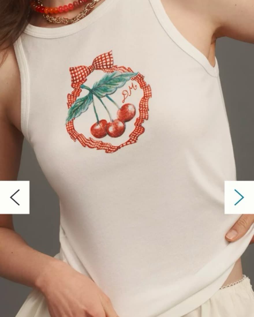 anthropologie cherry tank - Image 3