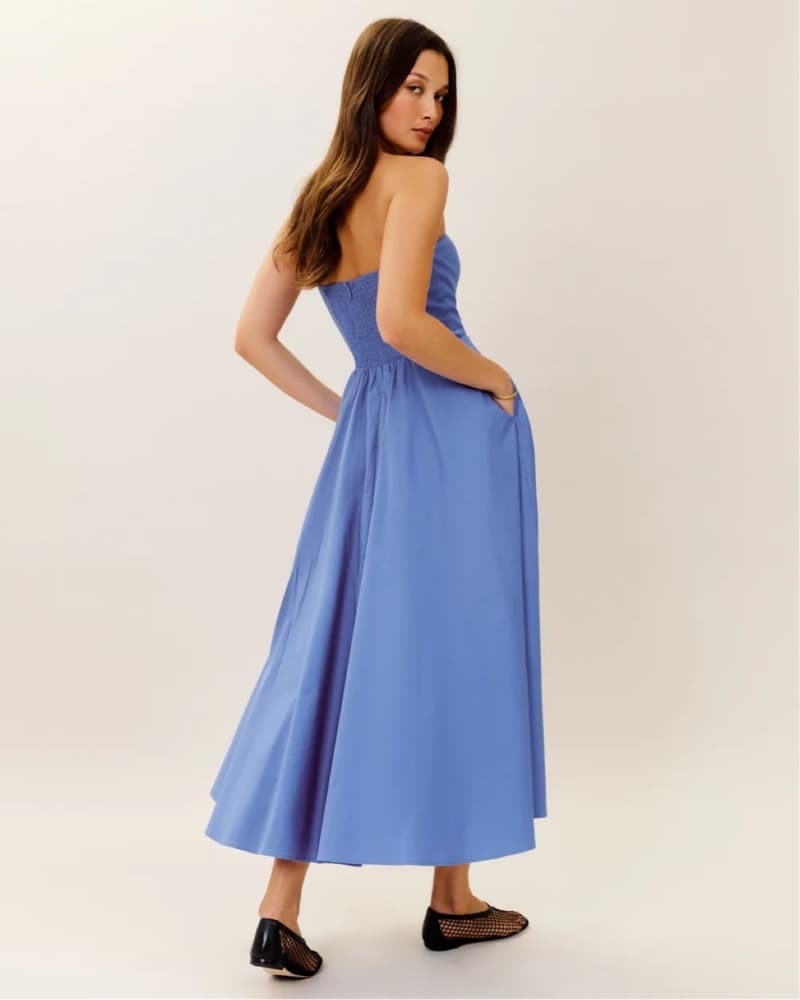 Blue strapless dress - Image 2