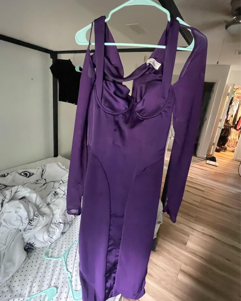 Purple House Of CB Dress, Small - Image 1