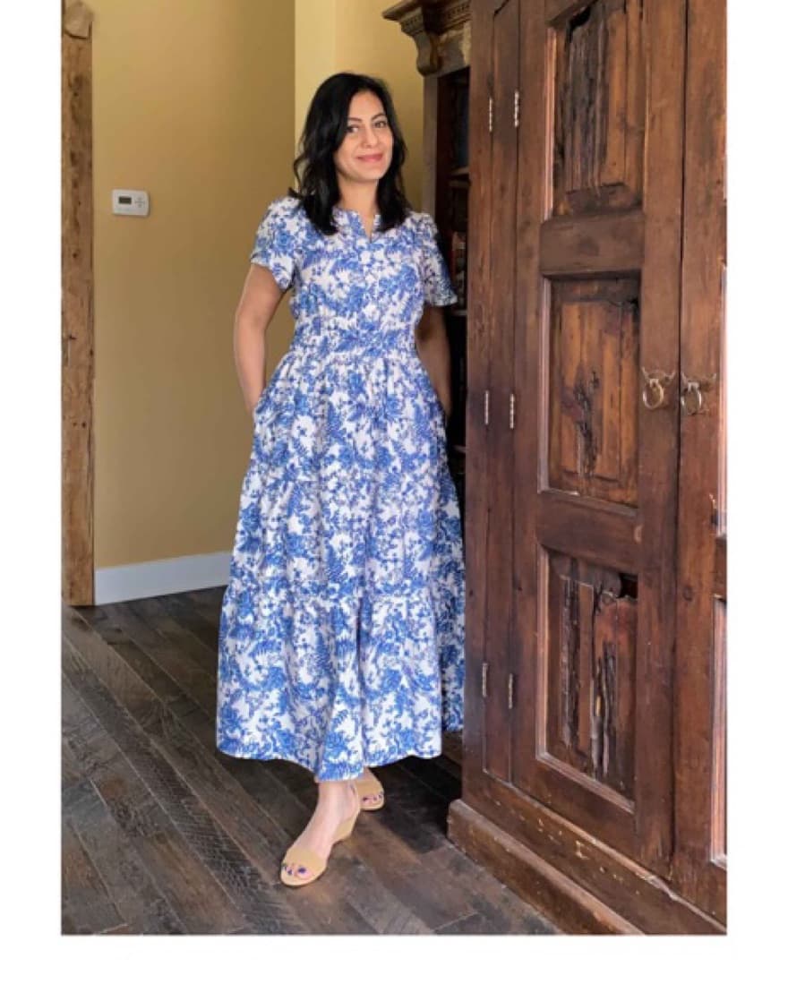 Somerset Blue Maxi Dress Anthropology  - Image 2