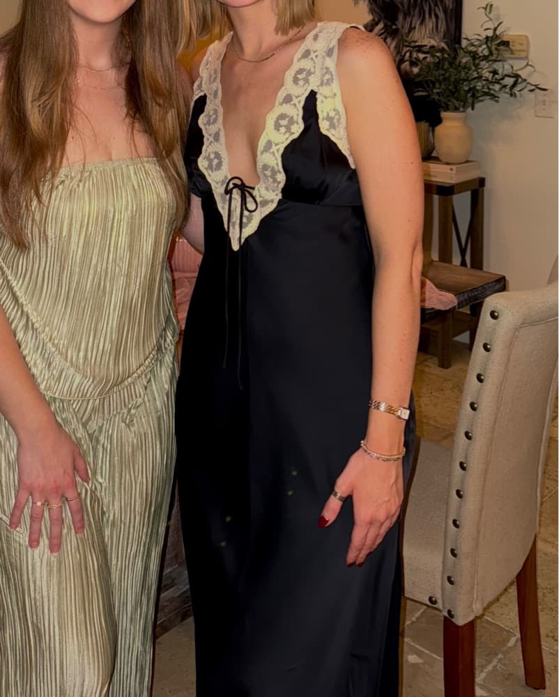 Abetcrombie Lace & Satin Dress - Image 3