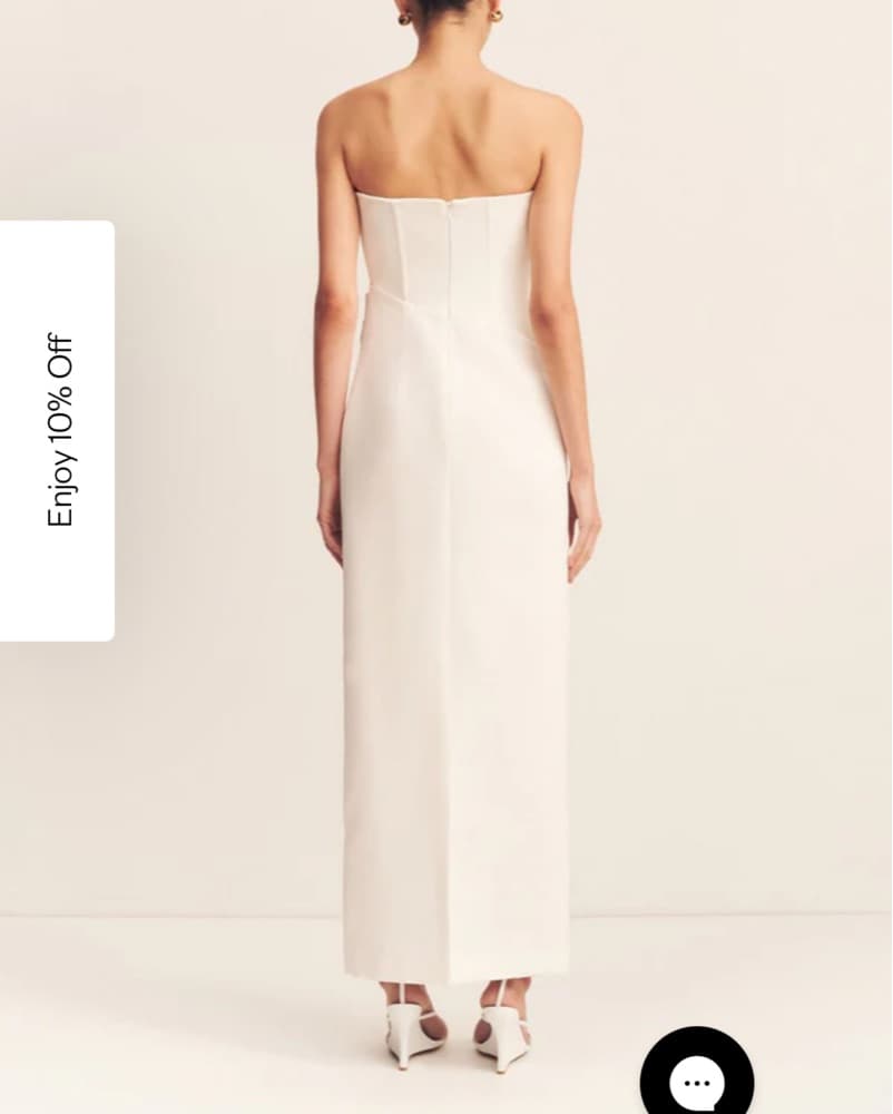 Shona Joy Oakley Strapless White Dress - Image 2