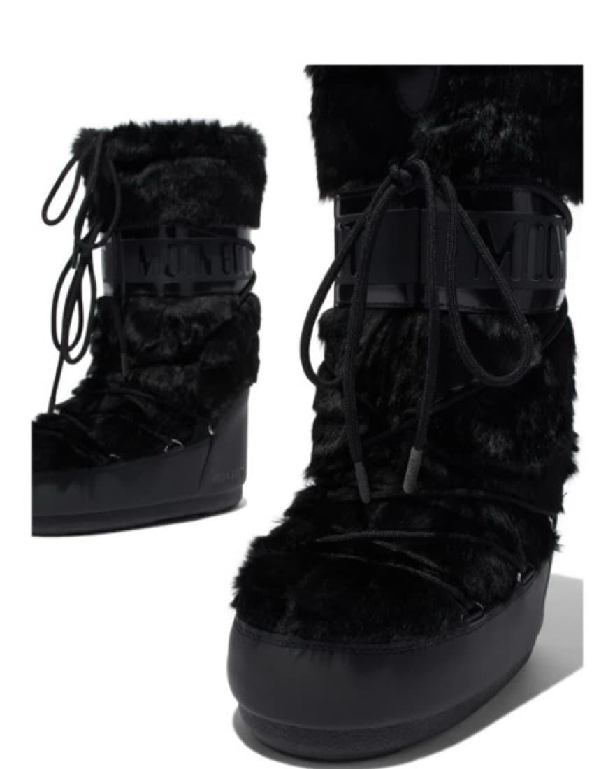 Moon Boot Faux Fur Black - Image 3