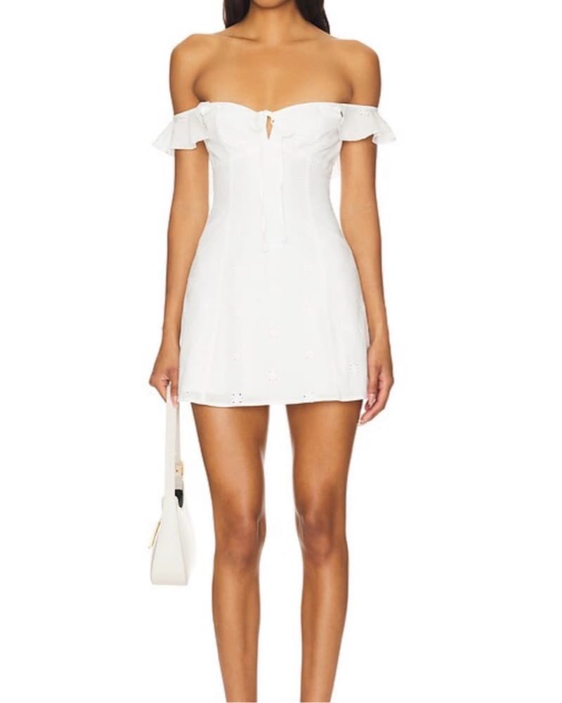 Revolve White Mini Dress - Image 2