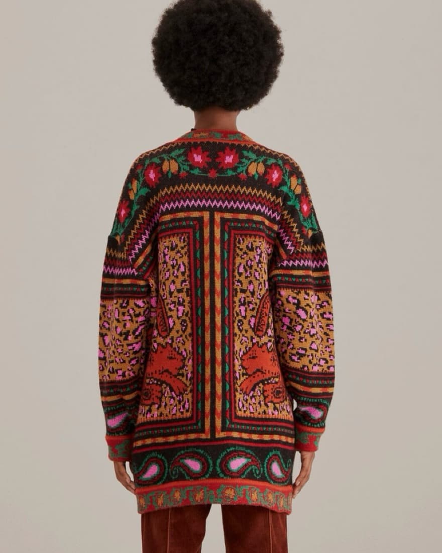 Farm Rio Mixed Tapestry Patterned Cardi - Image 2