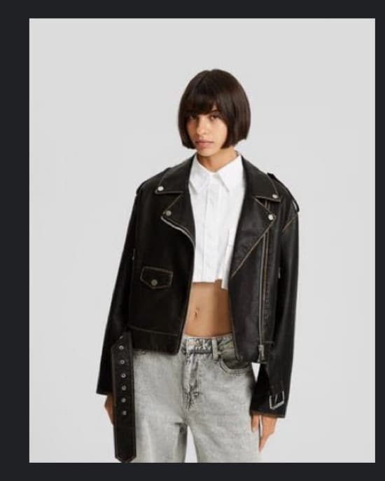 Vintage Faux Leather Jacket - Image 1