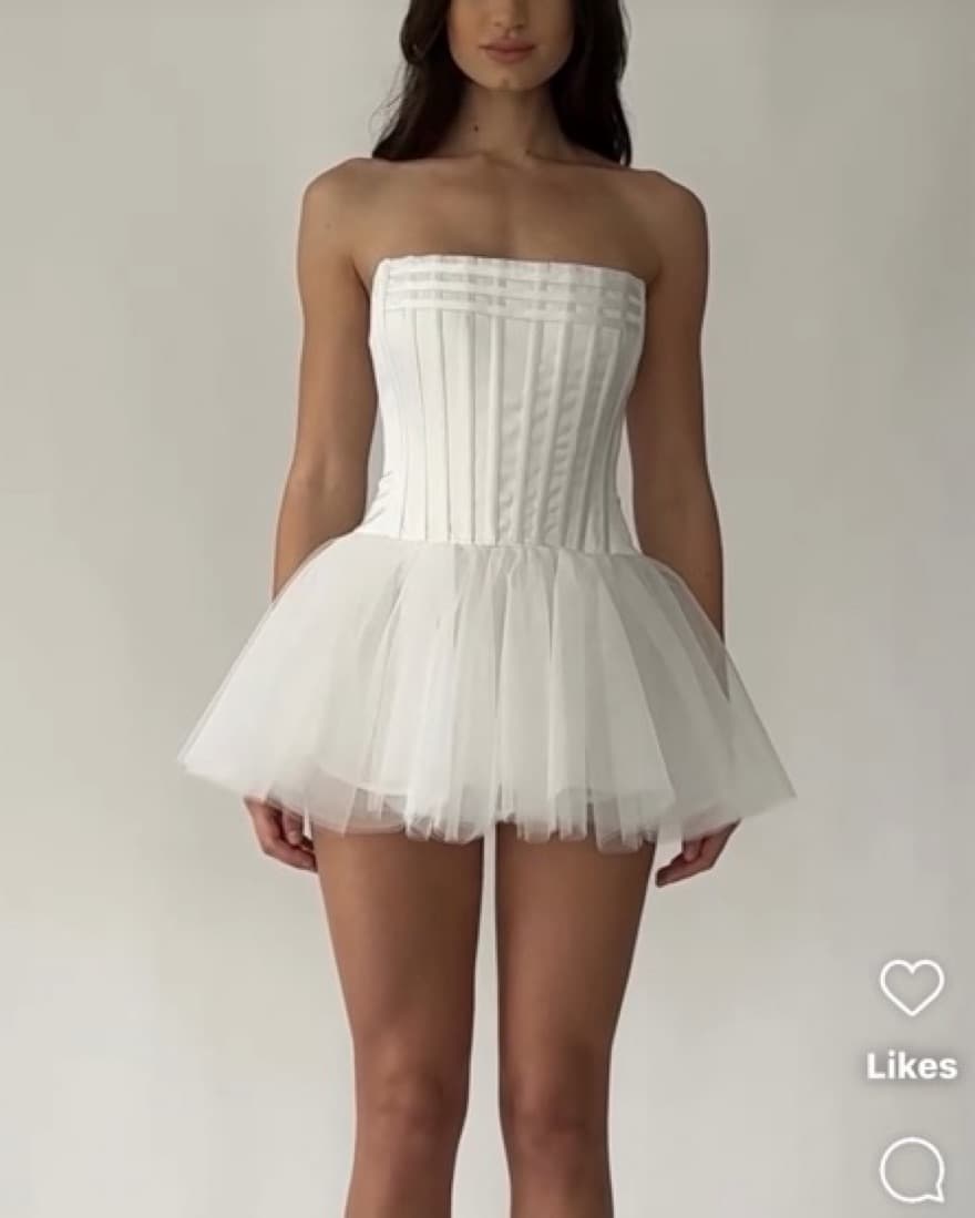 Leau White Mini Dress - Image 2