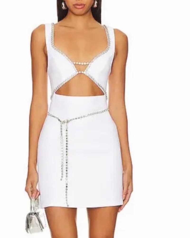 Marjorelle White Mini Dress - Size S - Image 1