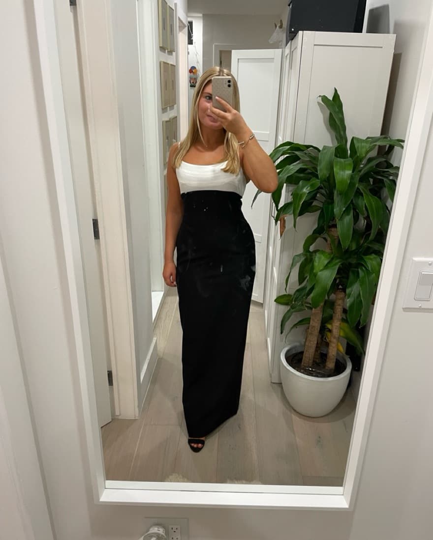 Majorelle Avori Gown In Black & White - Image 5