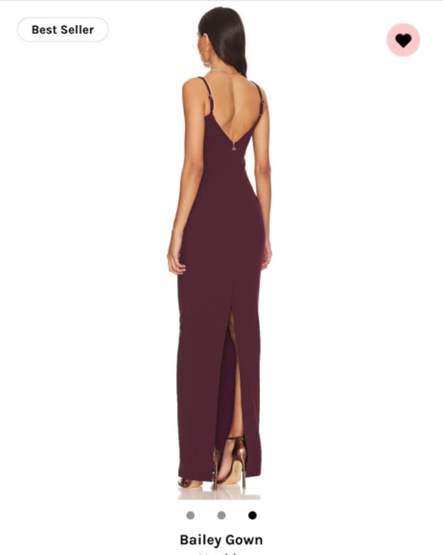 Maroon/wine Black Tie Dress - Image 4