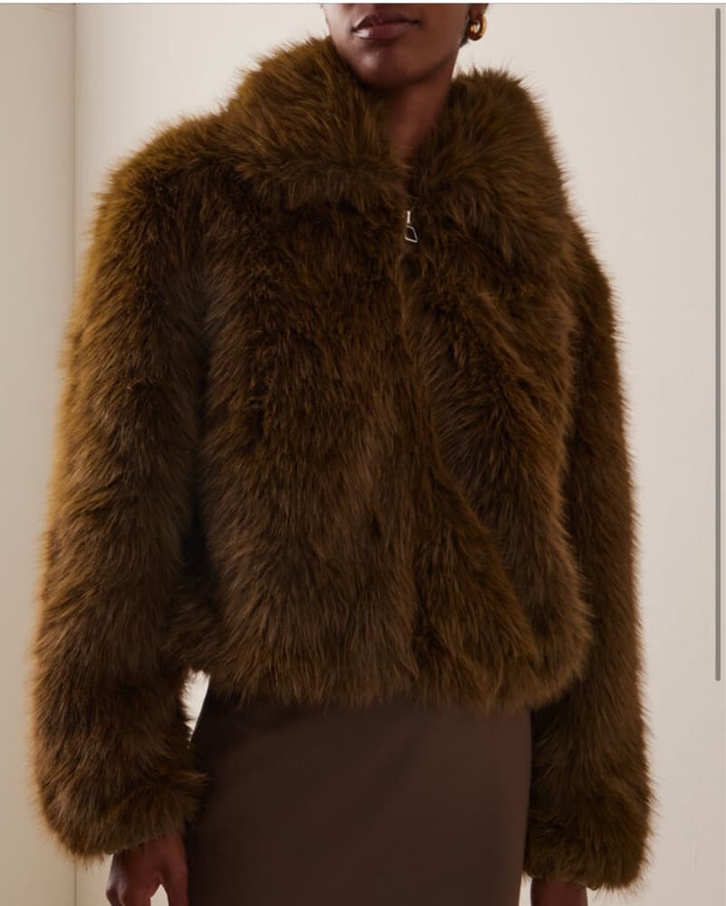The Frankie Shop Green Fur Jacket - Image 1