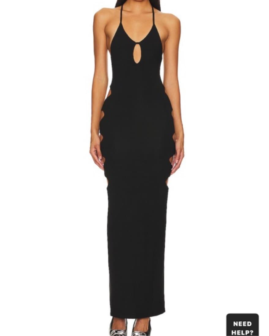 Black Cutout Maxi Dress  - Image 3