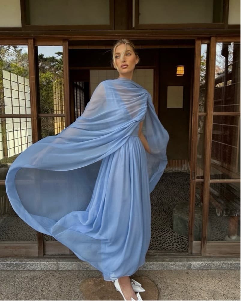 Helsa Sabine Dress Hydrangea Blue - Image 1