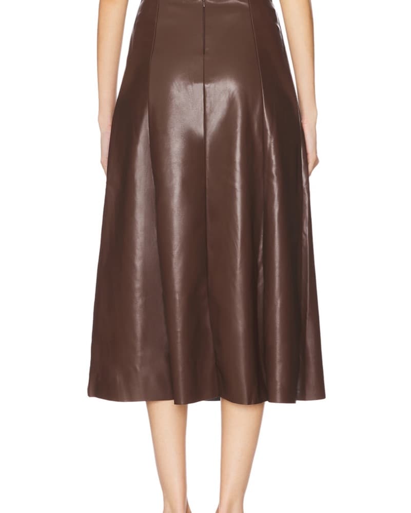 Brown Vegan Midi Skirt - xs - Image 5