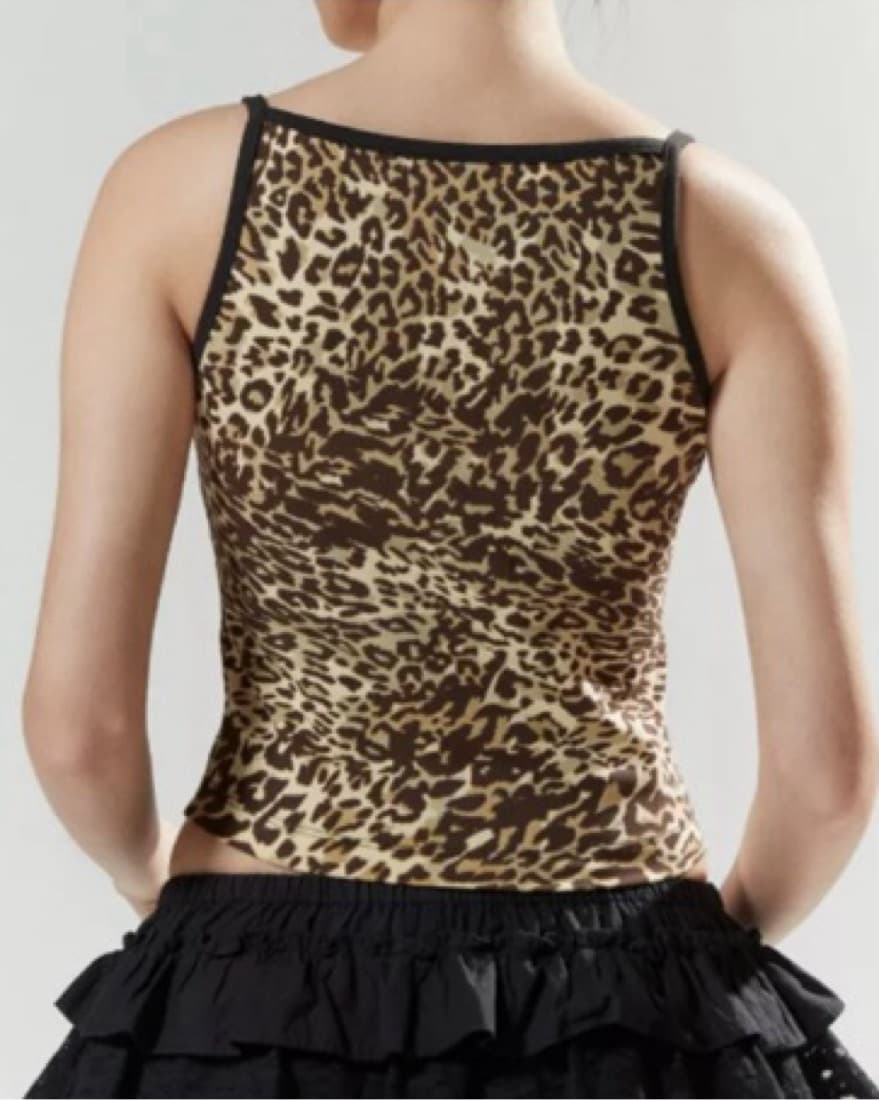 UO Leopard Print Boatneck Cami - Image 4
