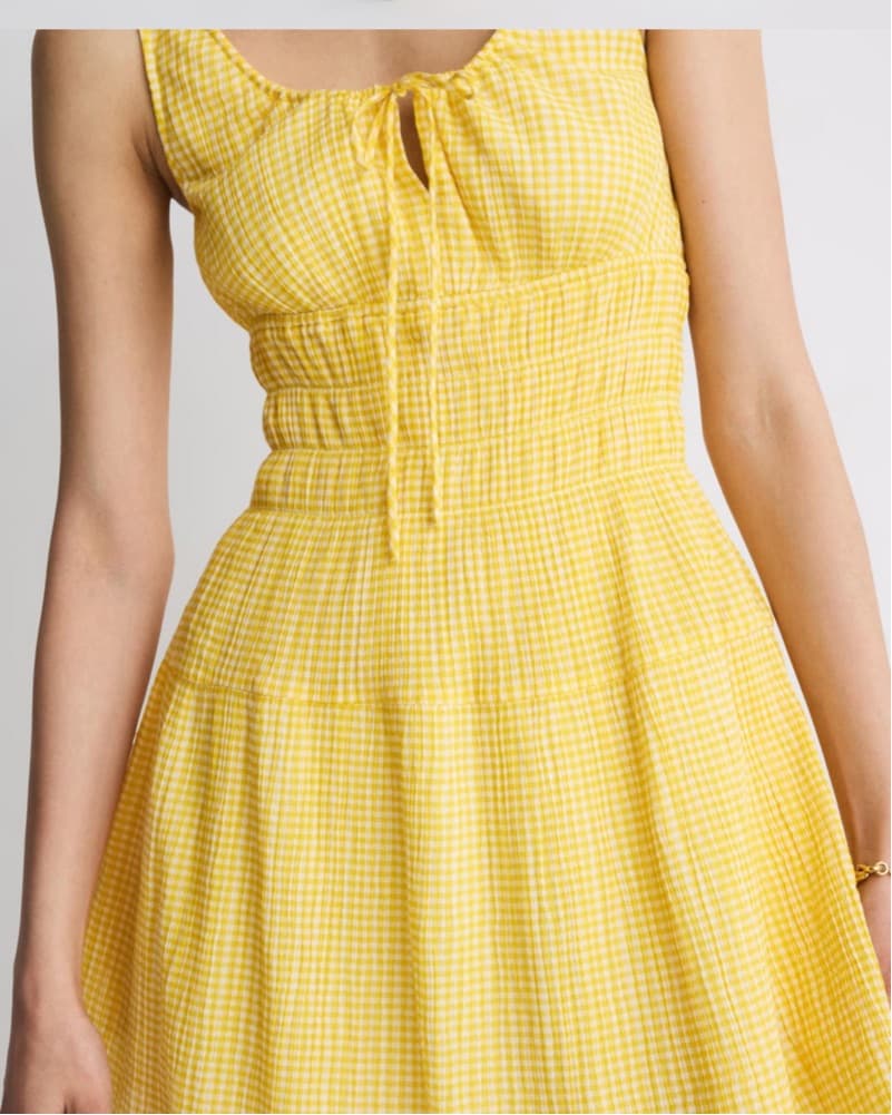 Ciao Lucia Sunny Yellow Gingham Sundress - Image 6