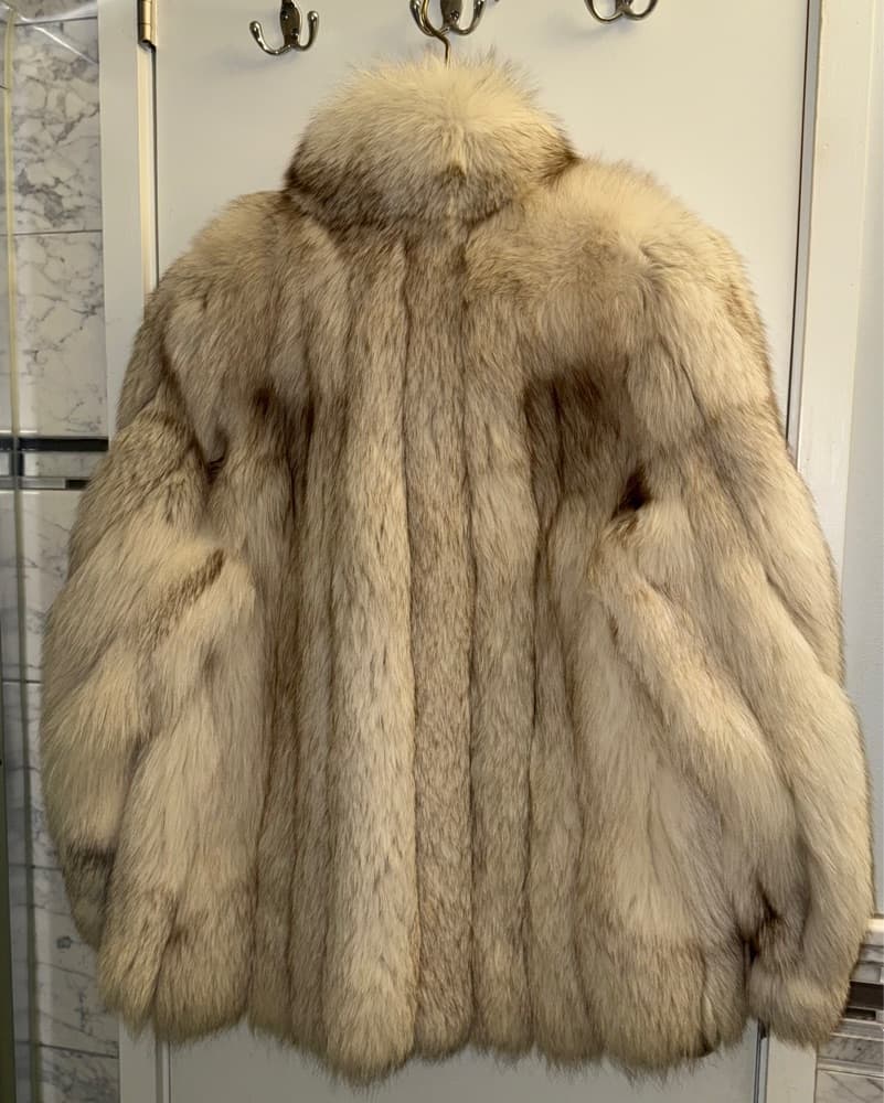 Vintage, Real White Fox Fur Coat - Image 3