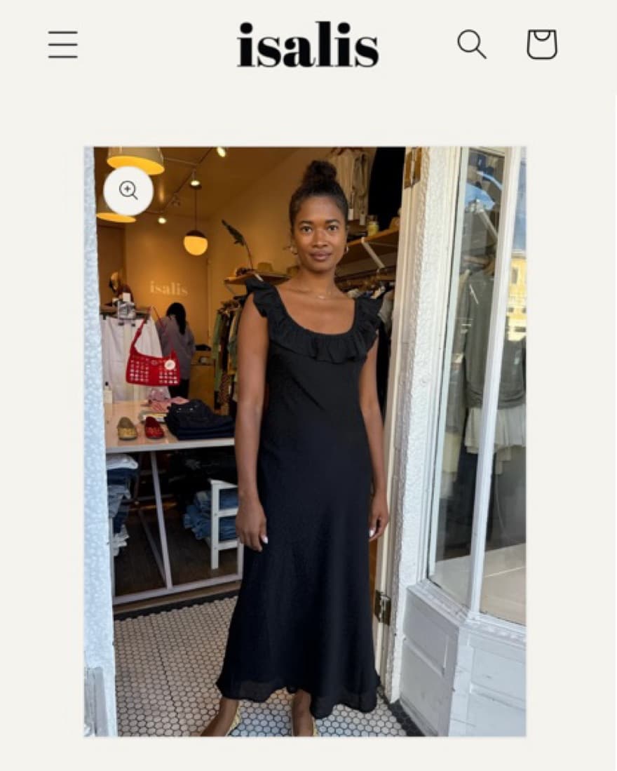 Isalis black Maxi Dress - Image 1