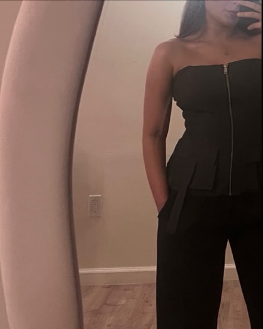 Zara Strapless Zip Top - Image 2