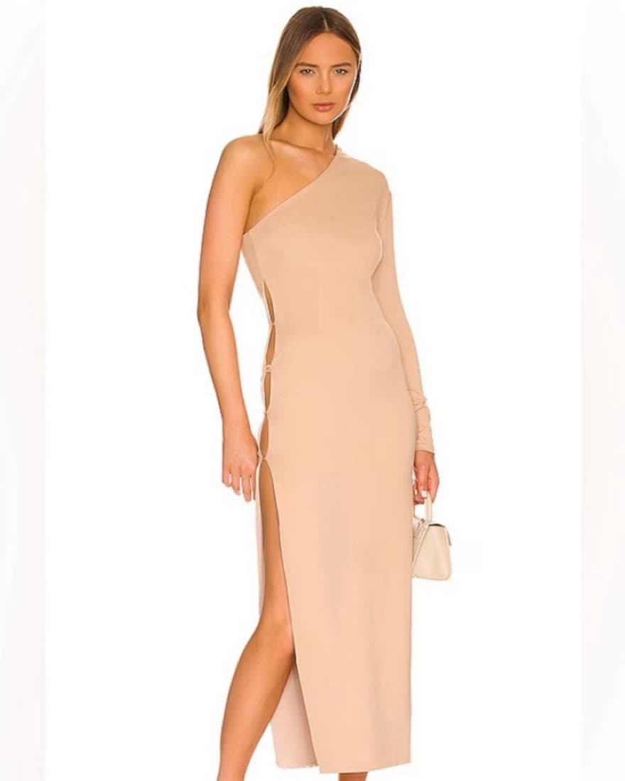 Revolve Beige Gown XXS - Image 3