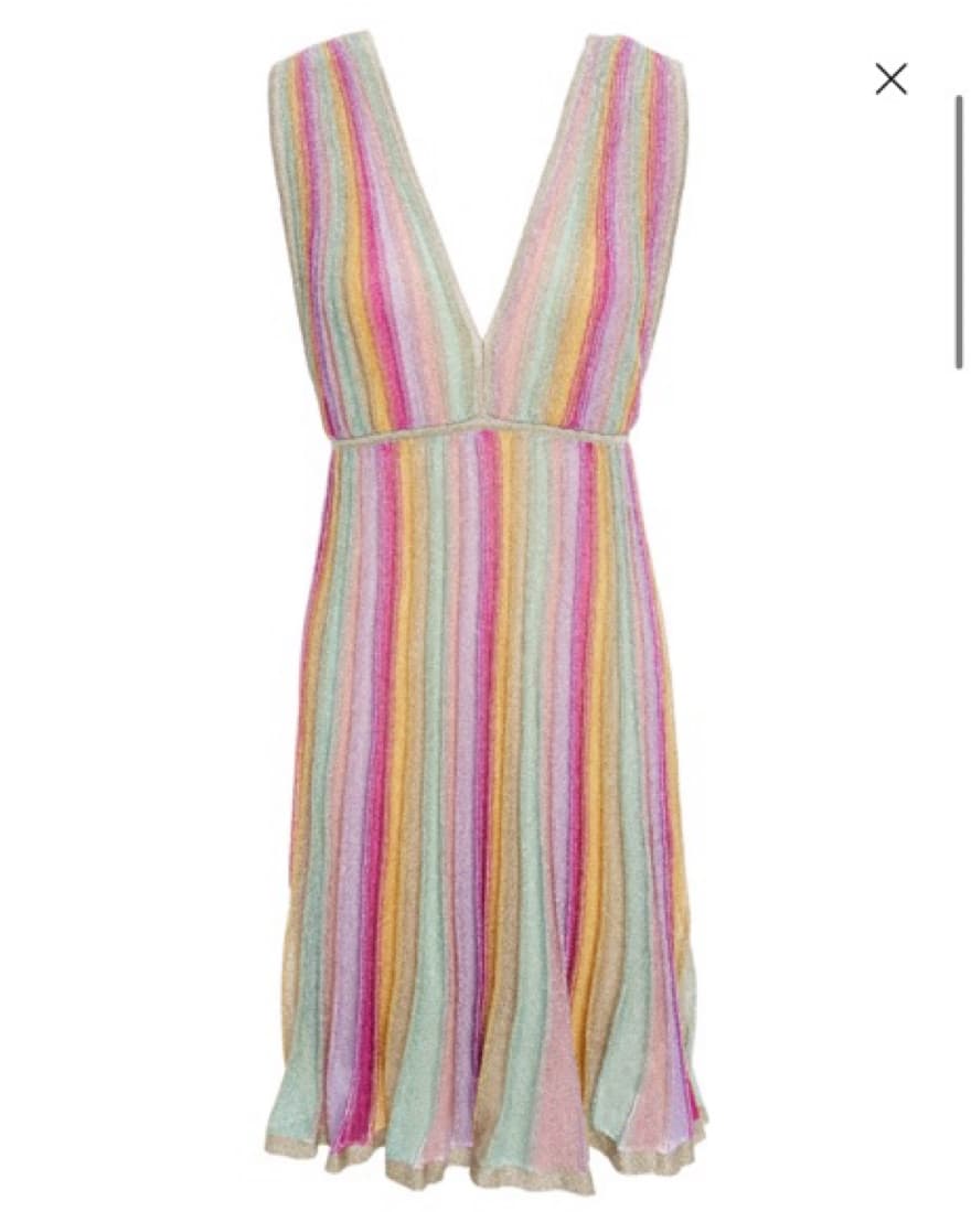 MISSONI Metallic Striped Mini Dress - Image 1