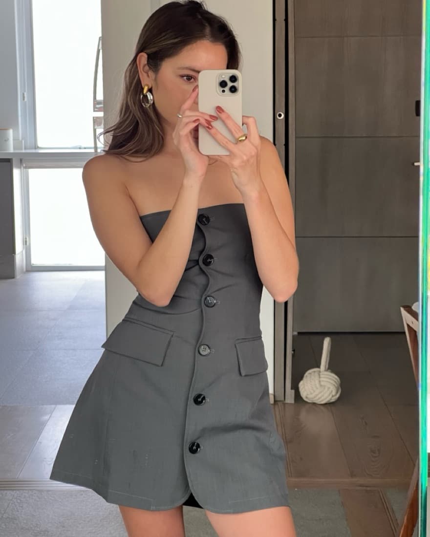 Corporate Mini Dress Gray - Image 1