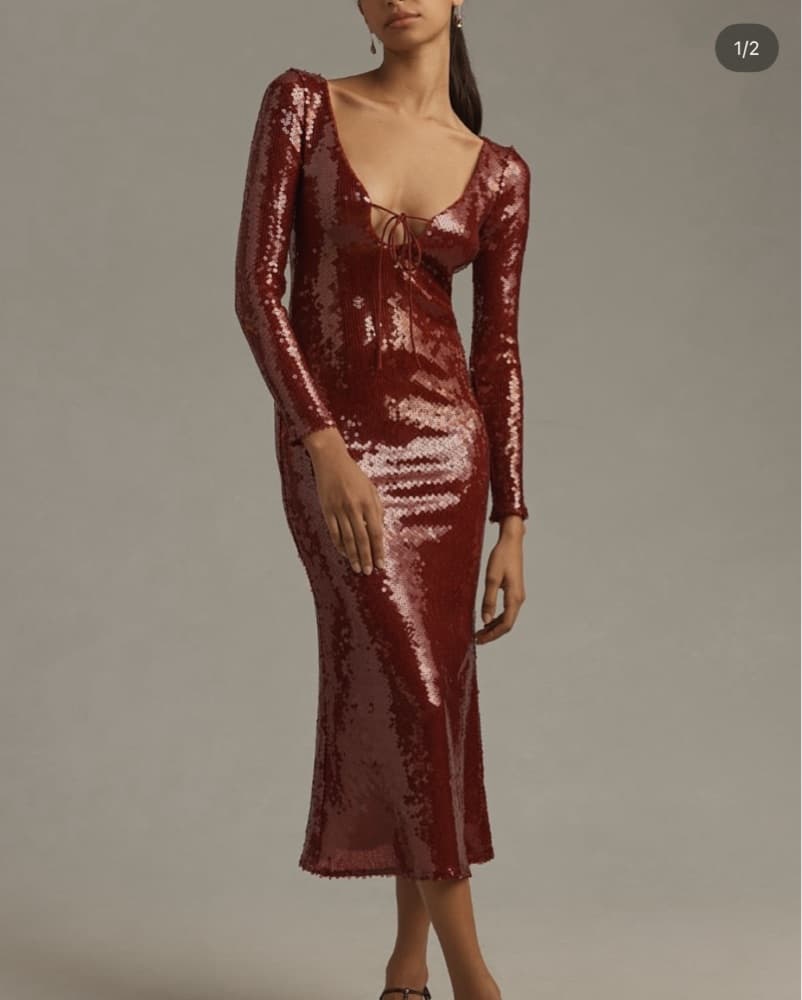 Bardot Sequin Midi Dress - Image 1