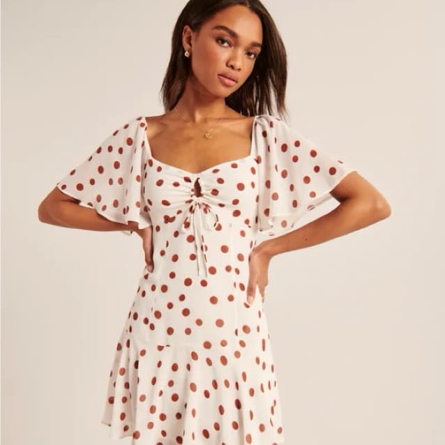 Abercrombie White Flutter Dress XS   - Image 1