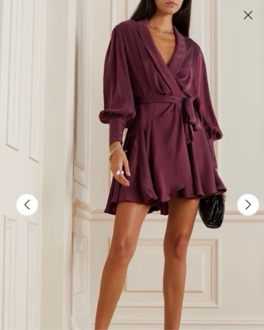 Zimmermann Silk Wrap Mini Dress - Image 1