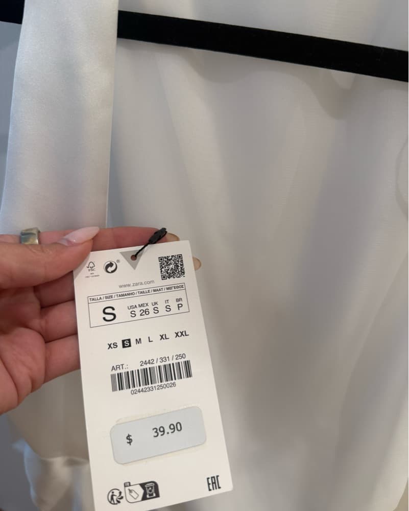 Elegant White Satin High Neck Tie Top - Image 4
