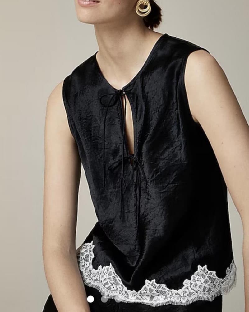 Jcrew Sleeveless Satin Top - Image 1