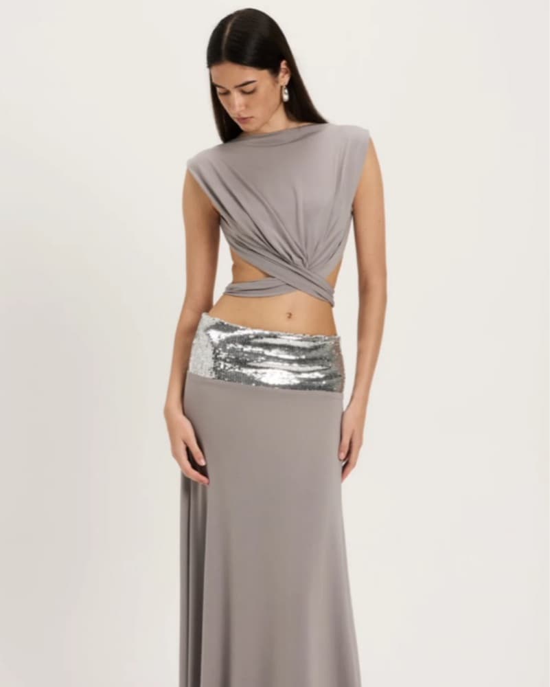Elegant Metallic Maxi Set - Image 5