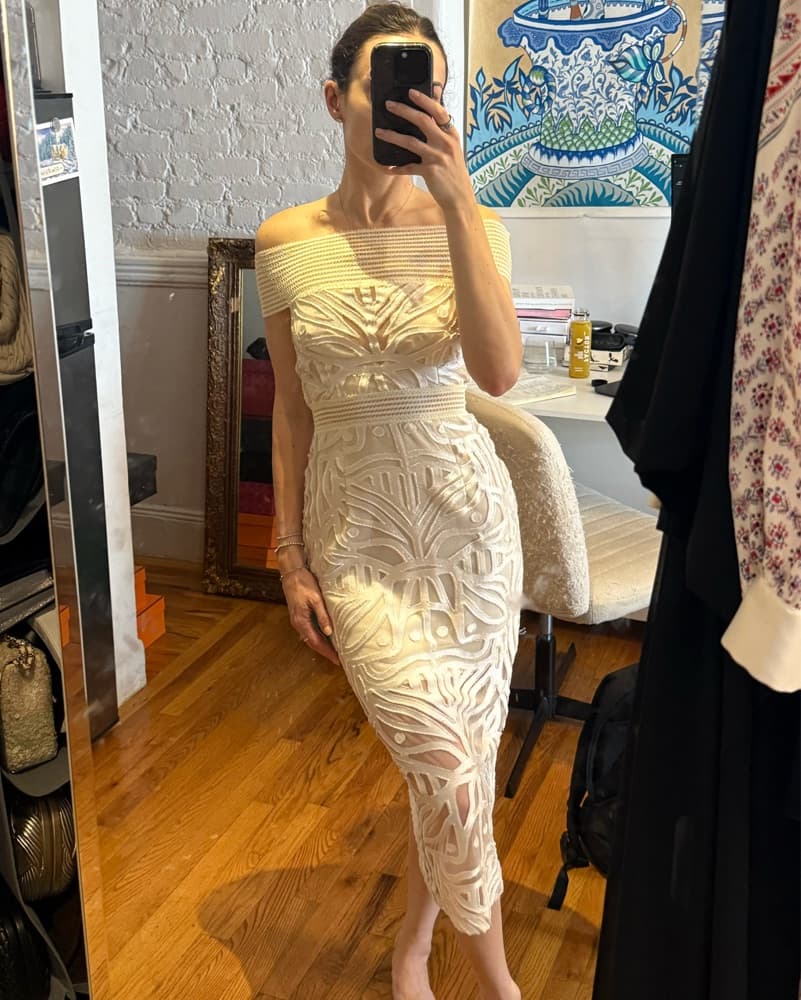Off-The-Shoulder Midi Dress - Image 1