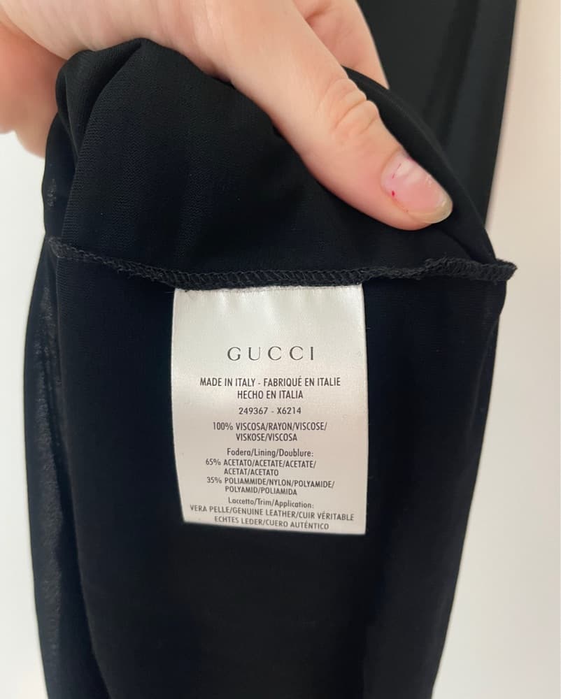 Gucci Draped Black Dress - Image 3