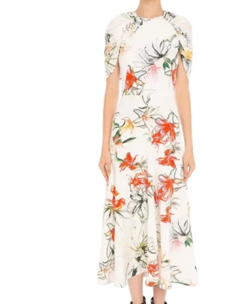 Alexander McQueen Silk Draped Dress - Image 3