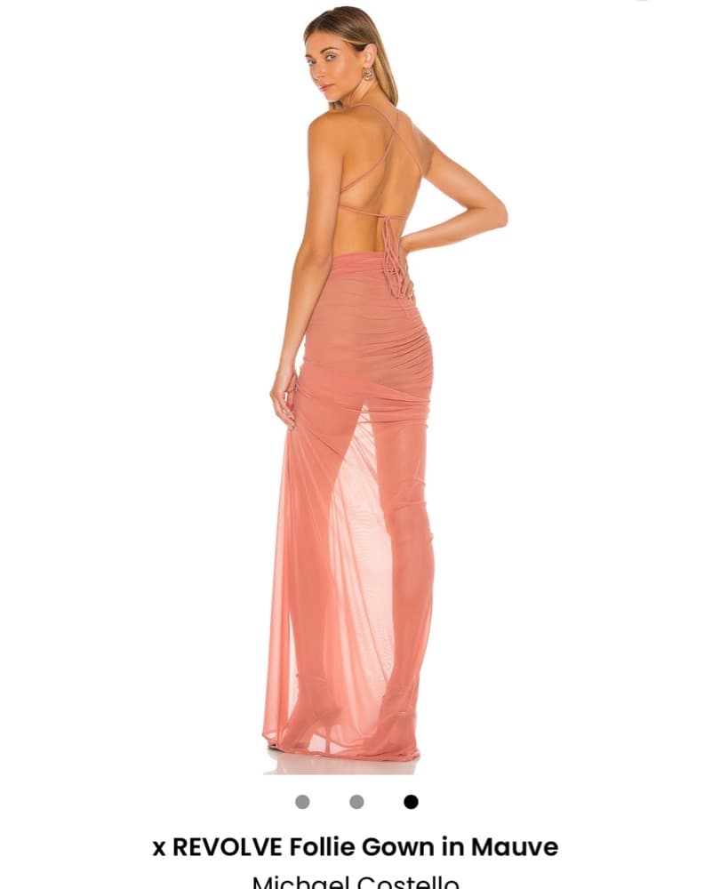 Michael Costello Maxi Dress Coral Blush - Image 3
