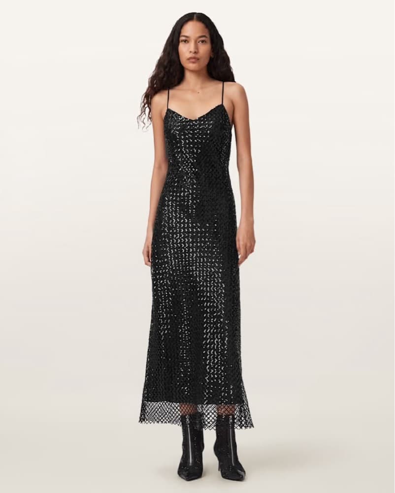 CHANTELLE SEQUIN MIDI SLIP DRESS - Image 1
