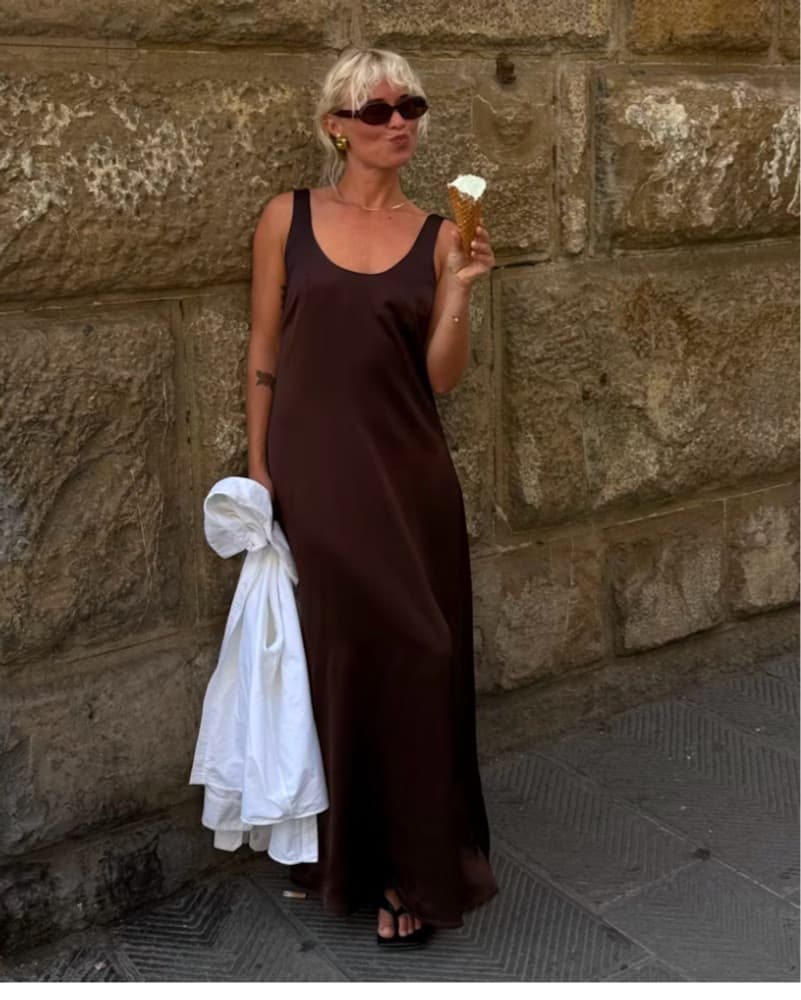 Djerf Avenue Brown Dress - Image 1