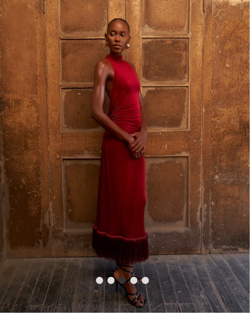 Anko Spine Halter Dress - Burgundy - Image 3