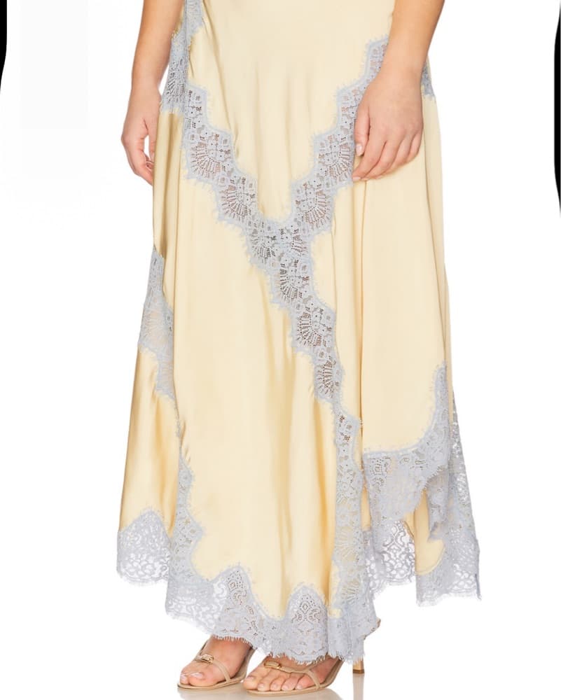 Midi Skirt In Beige And Blue  - Image 2