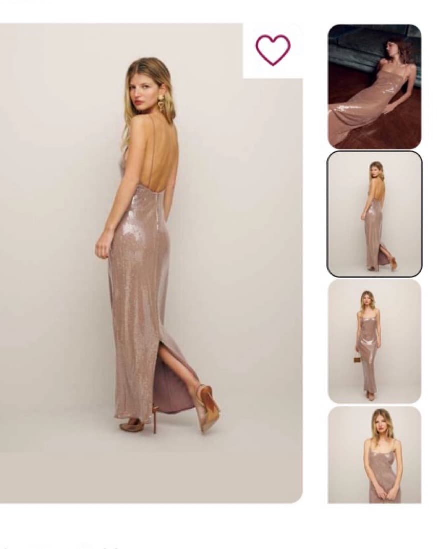 Sequined Champagne Maxi Dress - Image 5
