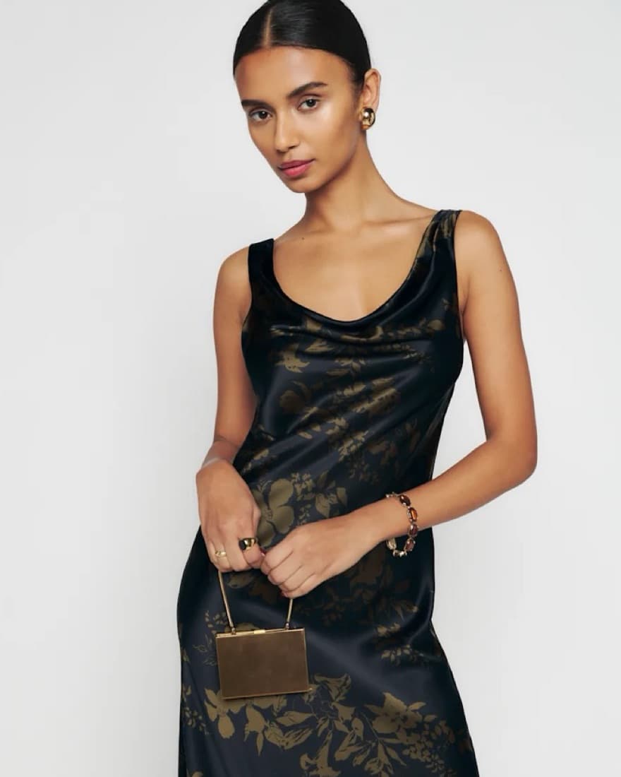 Reformation Black Long Dress  - Image 4