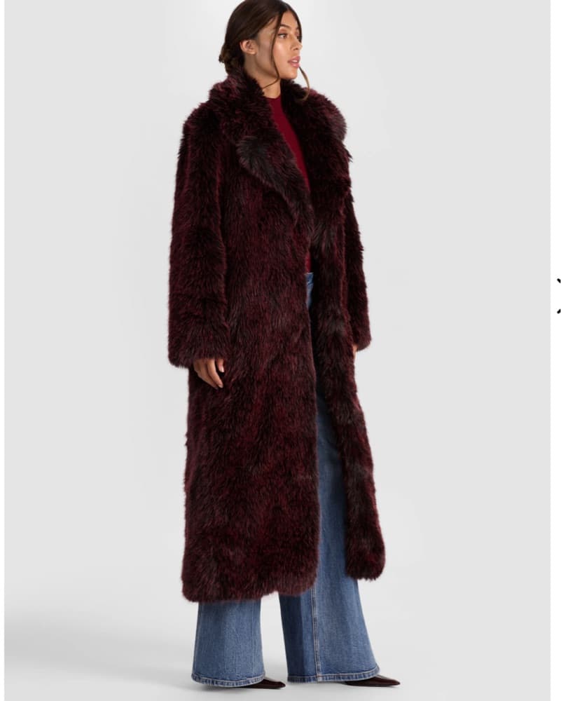 Alice + Olivia Marvin Faux fur maxi Coat - Image 1