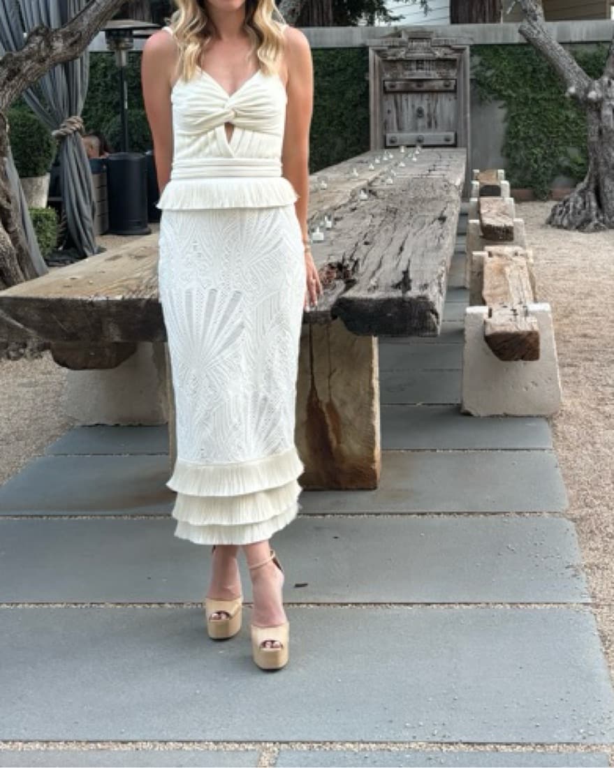 Patbo Fringed midi - Ivory - Image 5