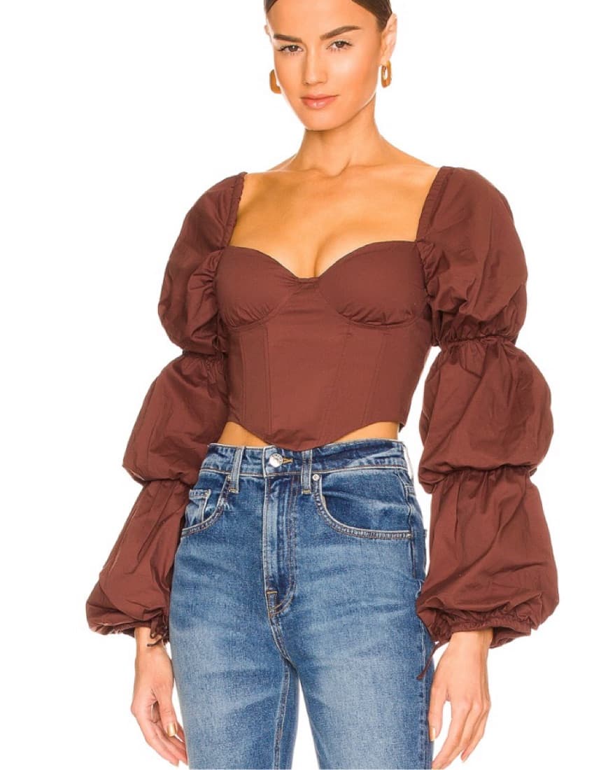Majorelle Tawny Corset Top - Image 1