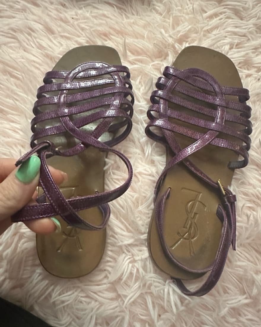 purple YSL sandals - Image 2